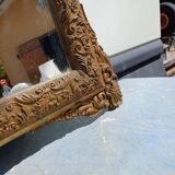 Miroir de Cheminée 19 éme en Bois et Stuk Doré