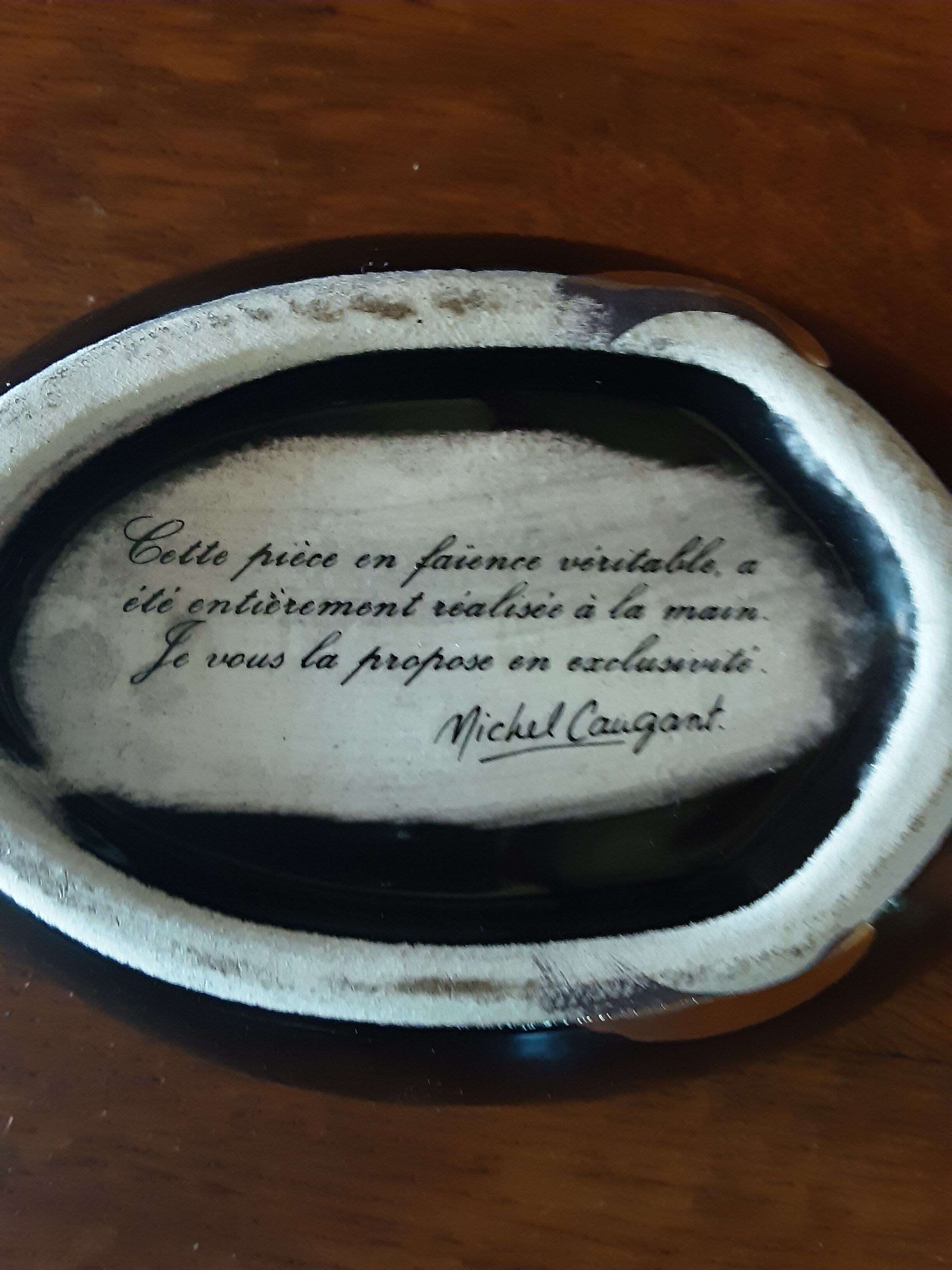 Boîte canard faïence Michel Caugant