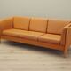 Orange leather sofa, Danish design, 1970s, production: Denmark