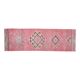1970s Turkish Oushak Handmade Wool Cotton Pink Area Rug 84x304