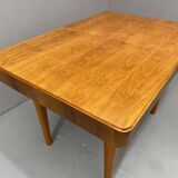 Table à manger réglable en noyer par Setona, années 1950, Tchécoslovaquie