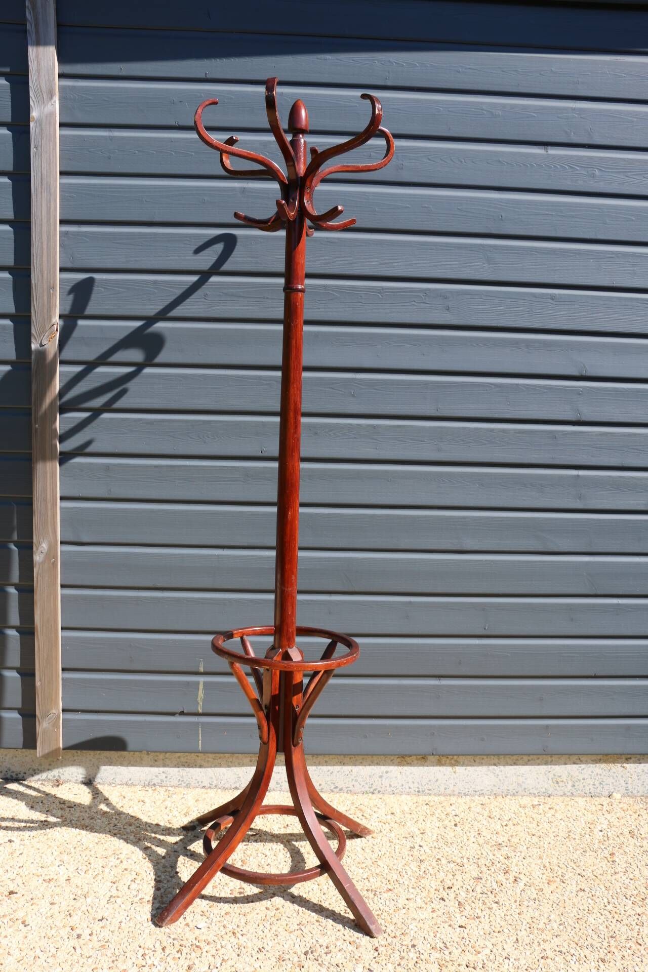 Coat rack umbrella stand BAUMANN mahogany (A4)
