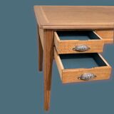 Solid desk in raw oak handles art deco shells