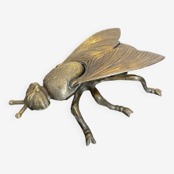 Cendrier vintage mouche en bronze Italy