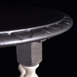 Pearly side table with twisted feet