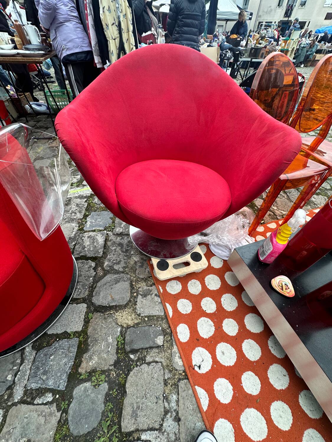 Lots of red LaCividina armchairs