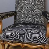 Louis XIV armchair in walnut, 18th century