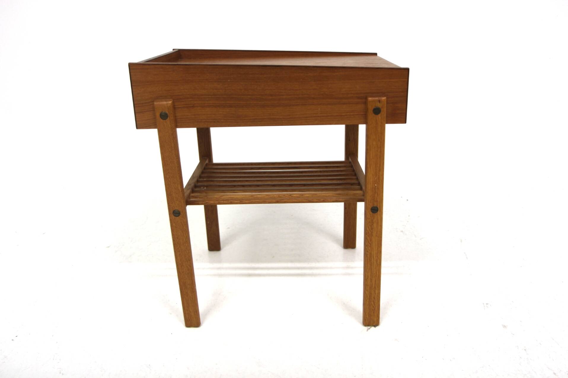 Teak and oak bedside table, Sweden, 1960