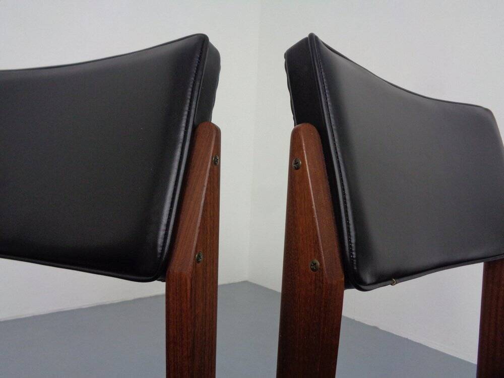 Set of Teak Dining Chairs Model 641P by Rudolf Glatzel for Thonet, 1960s