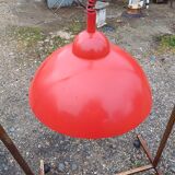 Vintage Red Metal Pendant Light