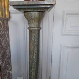 Pair of 19th century green marble columns