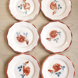 Set of 6 plates Digoin Sarreguemines