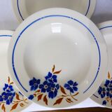 4 vintage Badonviller deep plates 211249