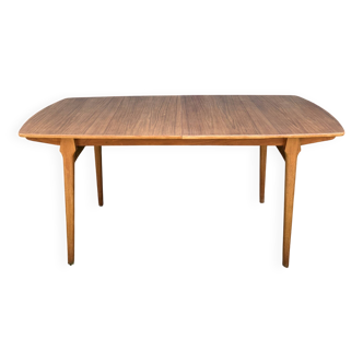 Scandinavian extendable teak dining table 1960s vintage