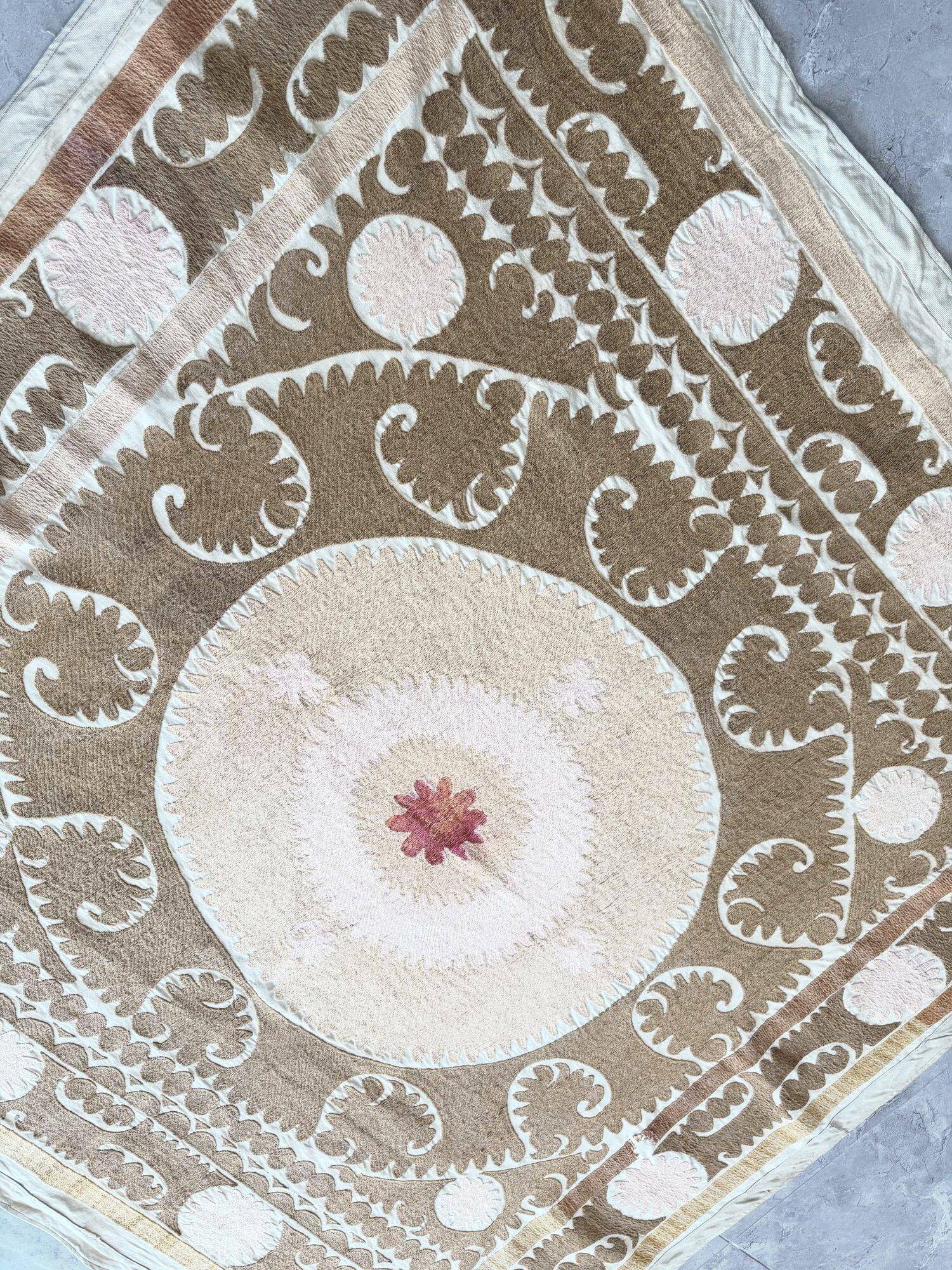 Vintage hand-embroidered tablecloth 139x146 cm