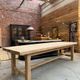Large farmhouse table in solid oak