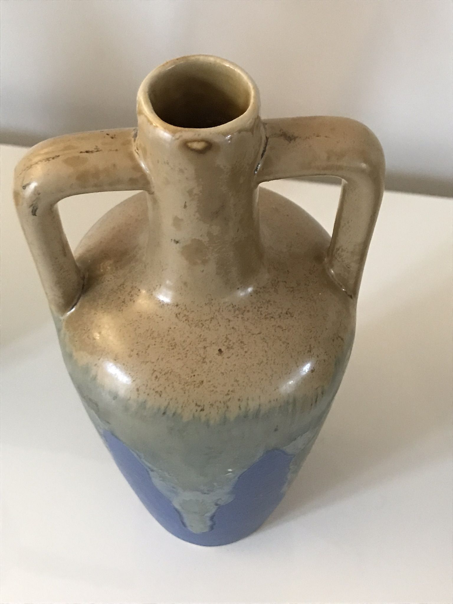 Saint Amand fournier demars pitcher 1950 1960 french ceramic vase
