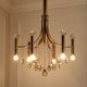 Chrome and crystal chandelier attributed to Gaetano Sciolari, Italy, 1970s.