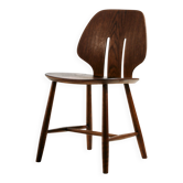 Chaise J67 restaurée en chêne par Ejvind A. Johansson pour FDB Møbler