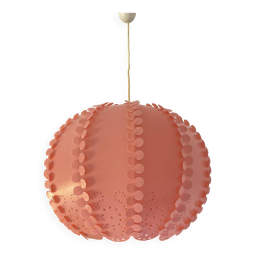 Large coral hanging pendant light Danish modern