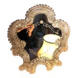 Venetian murano mirror with crystal flower