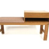 Scandinavian oak telephone bench, Sweden, 1960