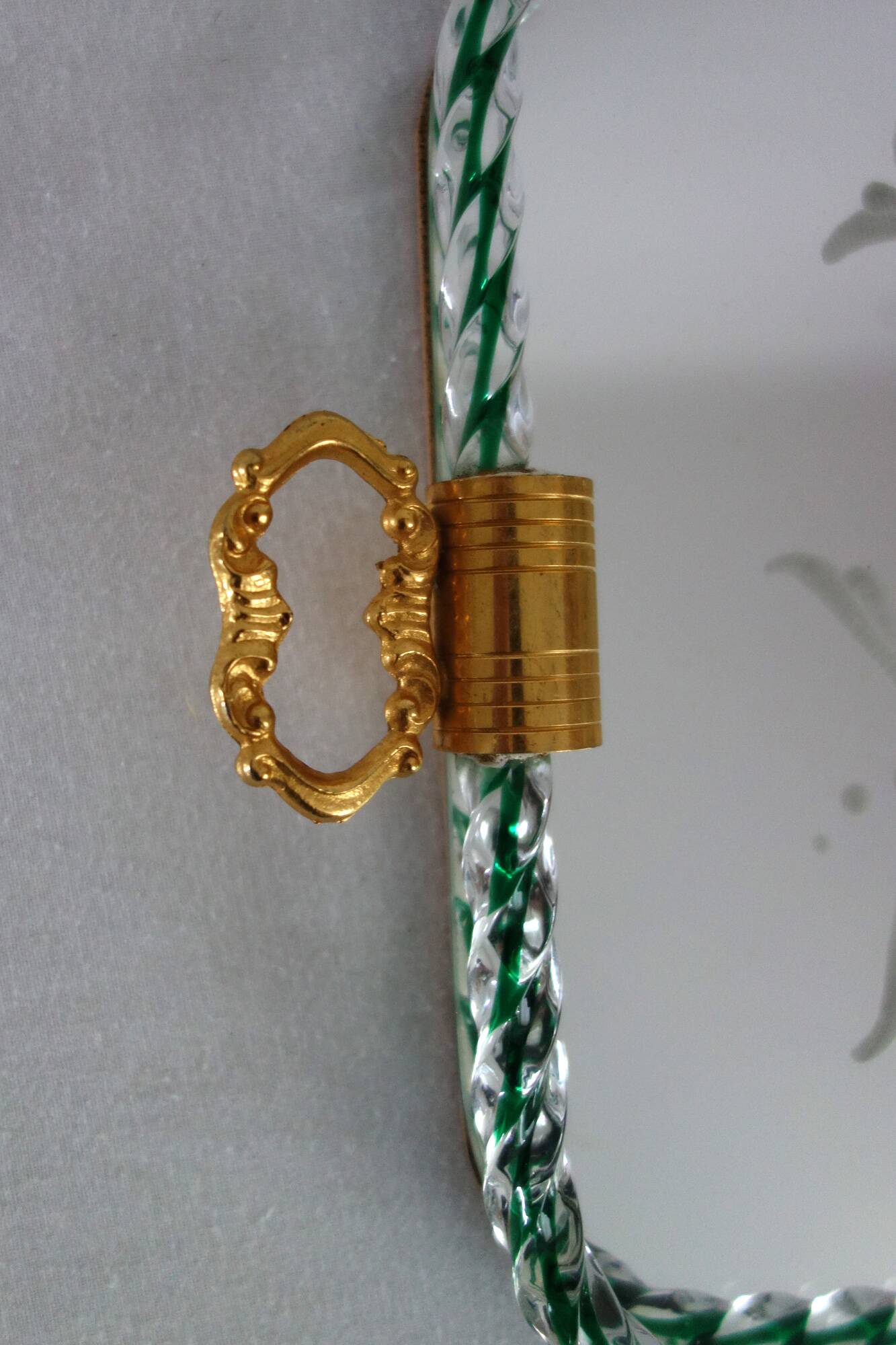 Venetian service plate, Murano 1950 twisted glass