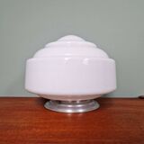 Plafonnier Art Déco en opaline blanche, années 1920-30