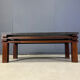 Vintage wooden and stone top coffee table, 1970s