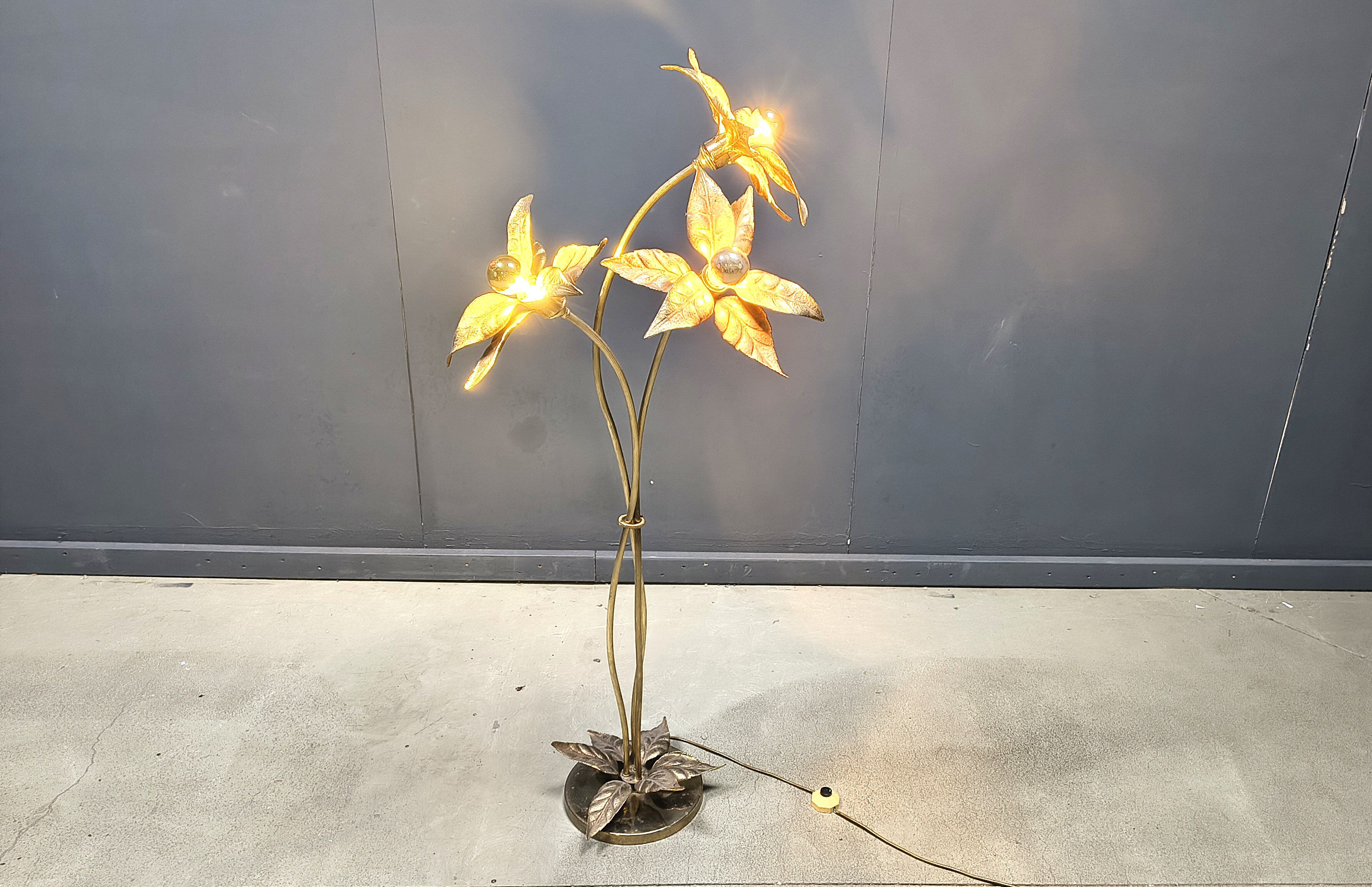 Willy Daro flower floor lamp, 1970s