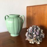 Green vintage water vase