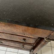 Commode Empire plateau en acajou et marbre