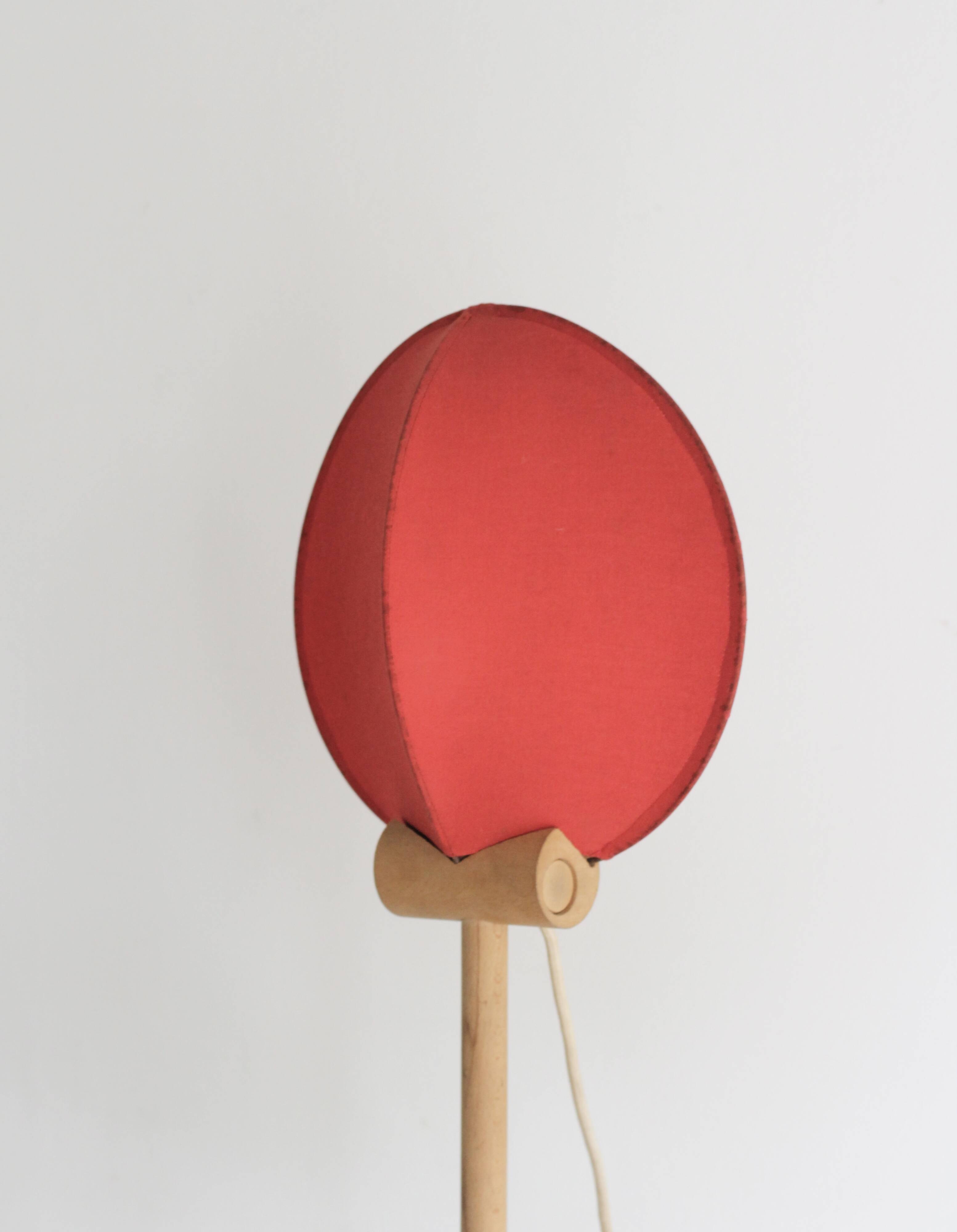 Lampe italienne en bois et coton