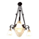 Degué 4-light Art Deco chandelier Width 62 cm Height 93 cm