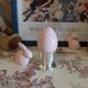 Antique silver metal egg cup