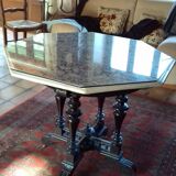 Marble table with stone encrustation from India