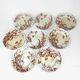 8 assiettes à dessert Terre de fer sépia modèle Flore Jules Vieillard Bordeaux XIX