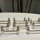 11 knife rests - Art Deco - Silver metal