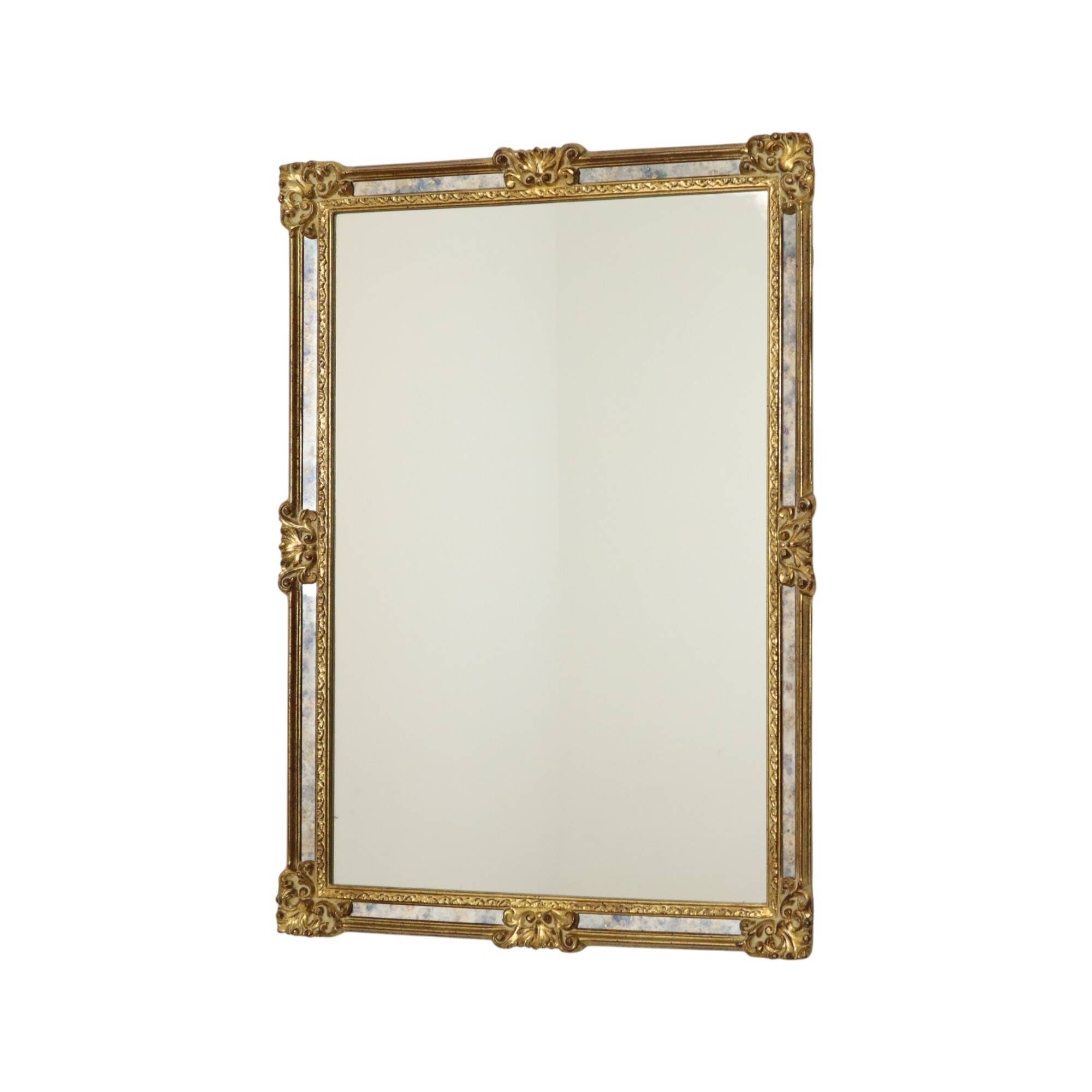 Classic Golden Deknudt Mirror Baroque Style Fumé Glass 95cm