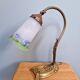 Art Nouveau table lamp in bronze, Noverdy France bobèche