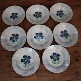 Set of 8 Digoin Sarreguemines "Valentin" deep plates