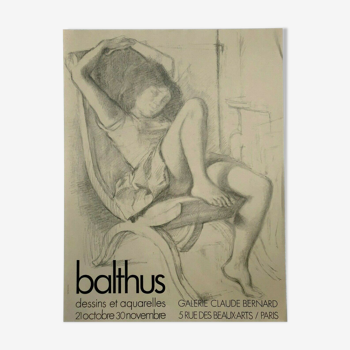 Affiche vintage Balthus Pierre Klossowski 1971