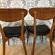 Deux chaises vintage pieds compas 1950