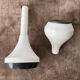 1970's italian ashtray in white plastic with its space age tulip foot