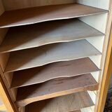 Vintage 70s double curtain filing cabinet