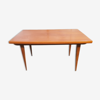 Table rectangulaire scandinave en teck à rallonges - Années 70