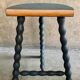 Vintage turned wooden tripod stool