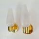 Mid-Century Swedish Wall Lamps in Brass and Glass, 1970, Set of 2