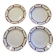 Lot of 4 flat and deep Art Deco plates Badonviller series Louise