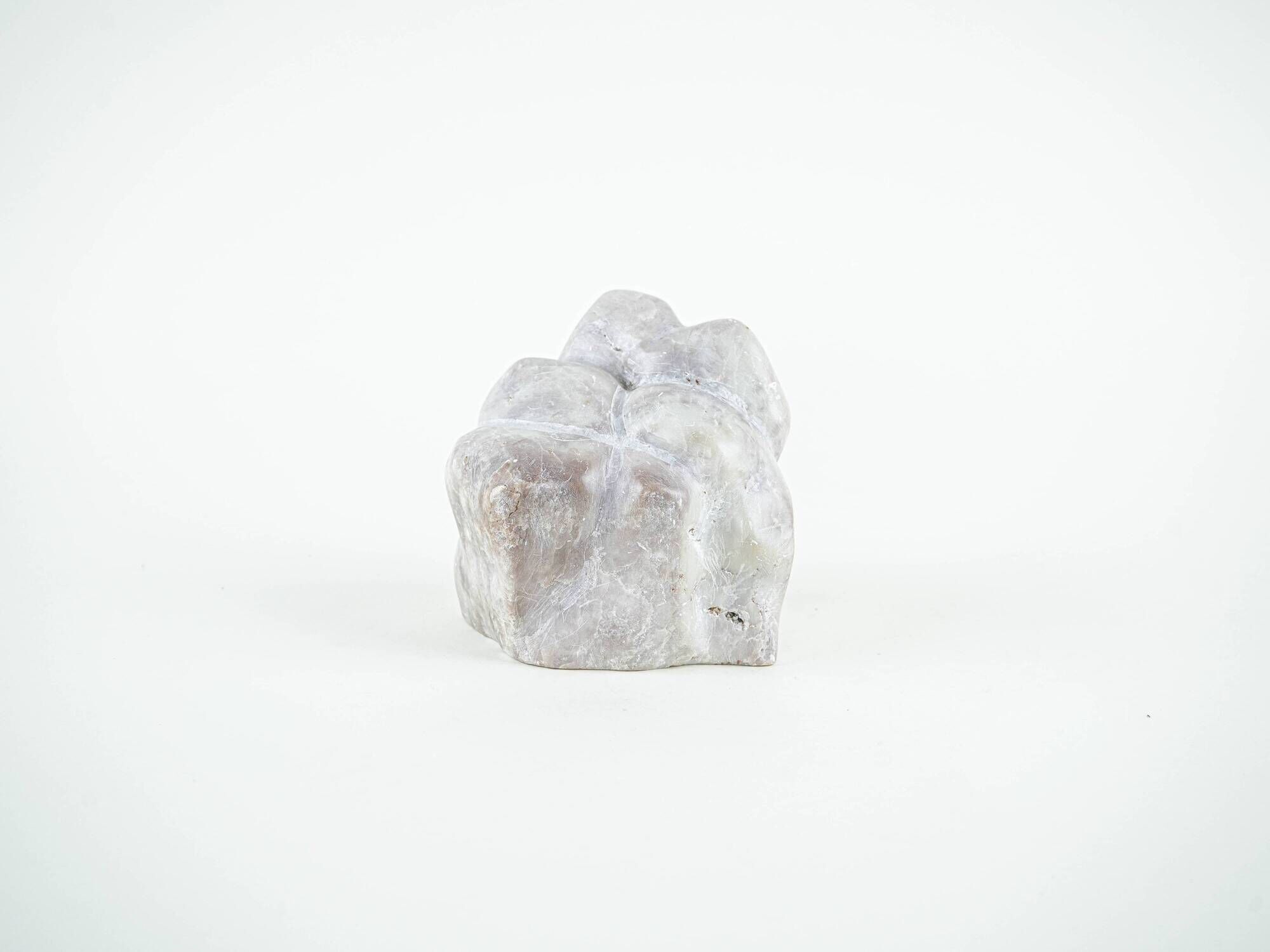 Abstract stone sculpture with organic forms, European studio piece, 1970s
